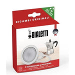 Filterplaatje + 3 Rubberen Ringen - 2cups - Bialetti